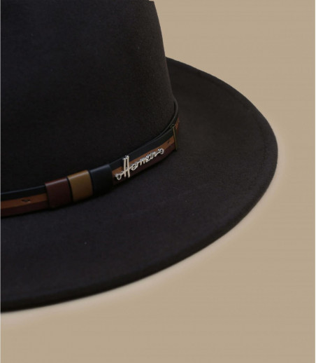 fedora marron laine